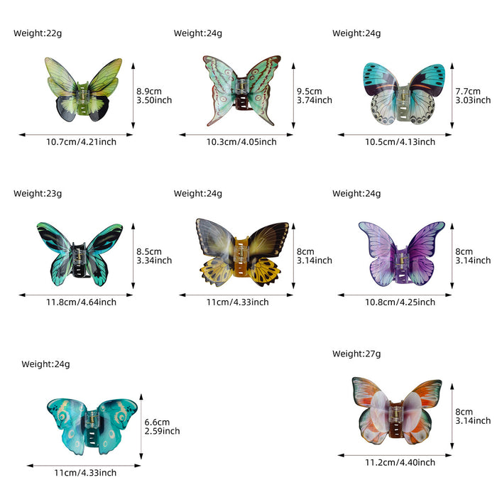 Wholesale Handmade Acrylic Butterfly Hair Clip Fashion Accessory