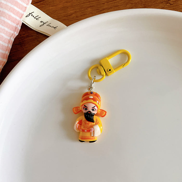 Wholesale Opera character keychain pendant, cute and personalized backpack hanging accessory with accessories