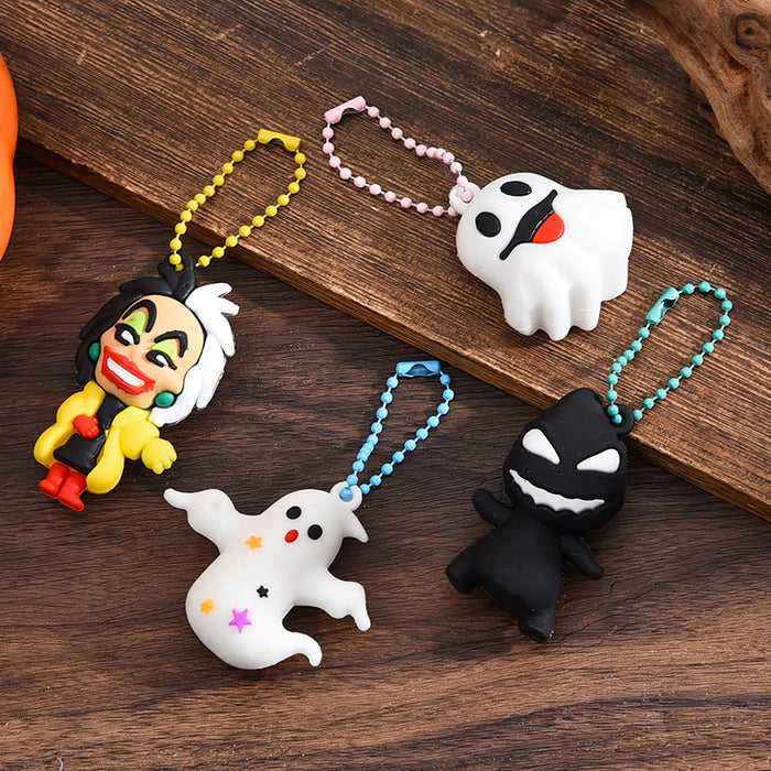 Wholesale  keychain trick-or-treating ghost pumpkin keychain  pendant chain skull ghost key chain