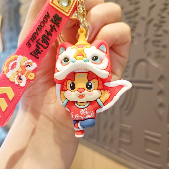 Wholesale Cartoon Silicone Doll Keychain JDC-KC-MingT184