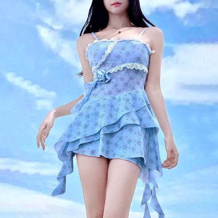 Wholesale New jumpsuit style camisole with chest cushion, slim fit, backless, lace lace, hot spring vacation swimsuit