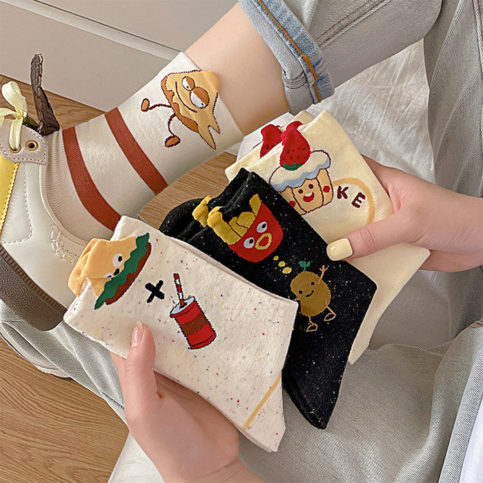 Wholesale New Cute Cartoon Socks with Creative and Bizarre Boneless Versatile Cotton Socks