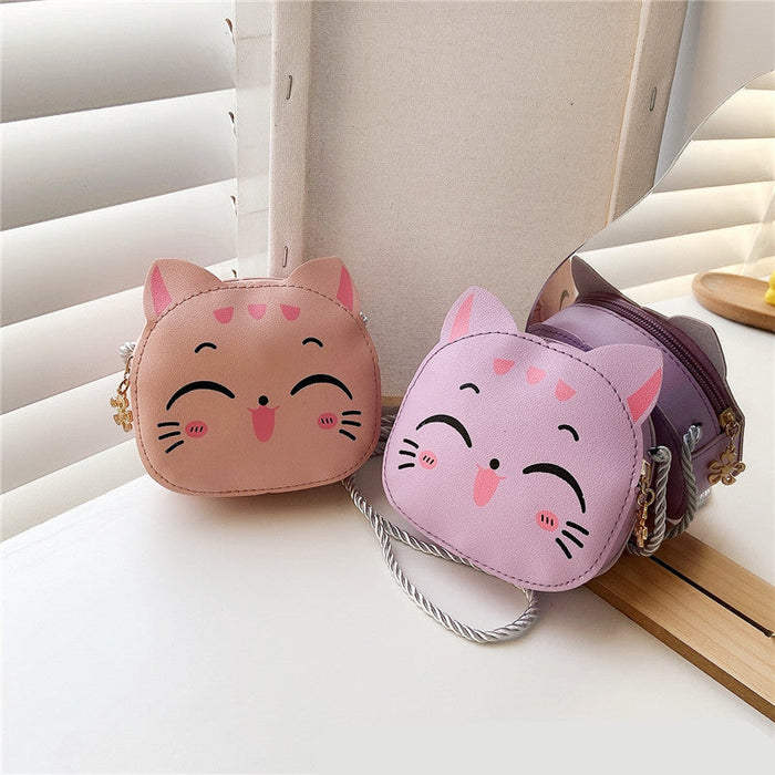 Wholesale Creative Small Bag Kindergarten Baby Kitten Coin Purse Cartoon Cute Children's Shoulder Crossbody Bag