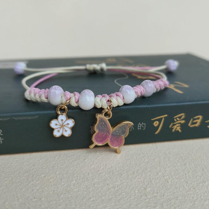 Wholesale flower bracelet female students weaving hand  jewelry