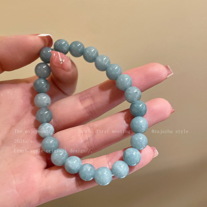 Wholesale Crushed stone round bead bead string bracelet design bracelet