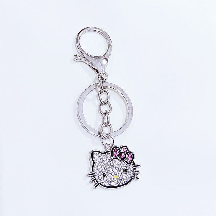 Wholesale Lanyard Bag Zinc Alloy Pendant Cute Diamond Keychain JDC-KC-Mengd001