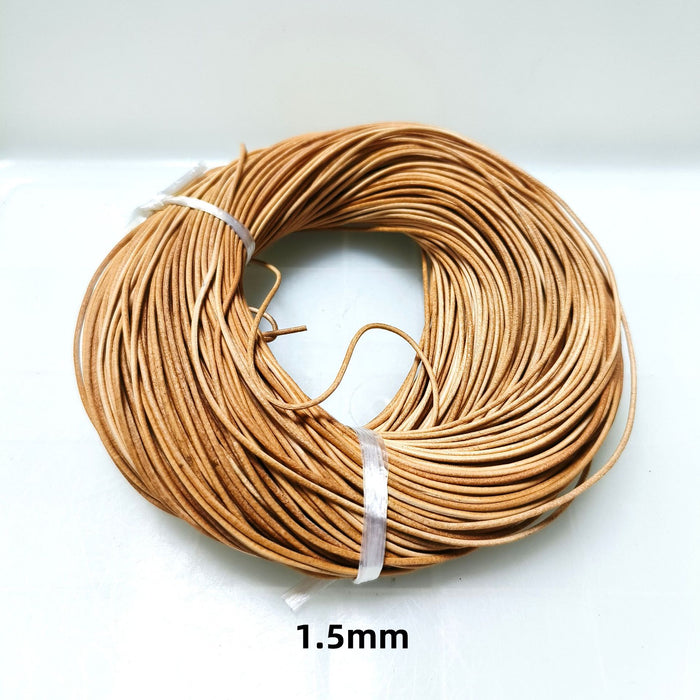 Wholesale 100pcs Round  Cowhide Rope Accessories Mobile Phone Case Leather Rope Braided Rope