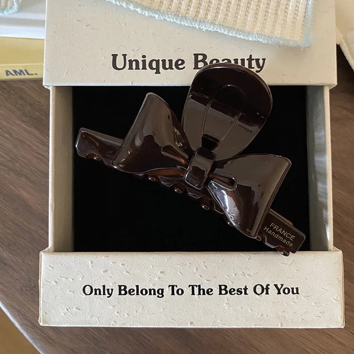 Wholesale Sweet bow, vinegar clip, niche design, cute shark clip, hair clip