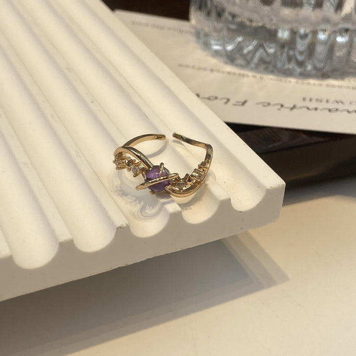 Wholesale Vintage gold ring, new high-end design, niche design, light luxury bracelet