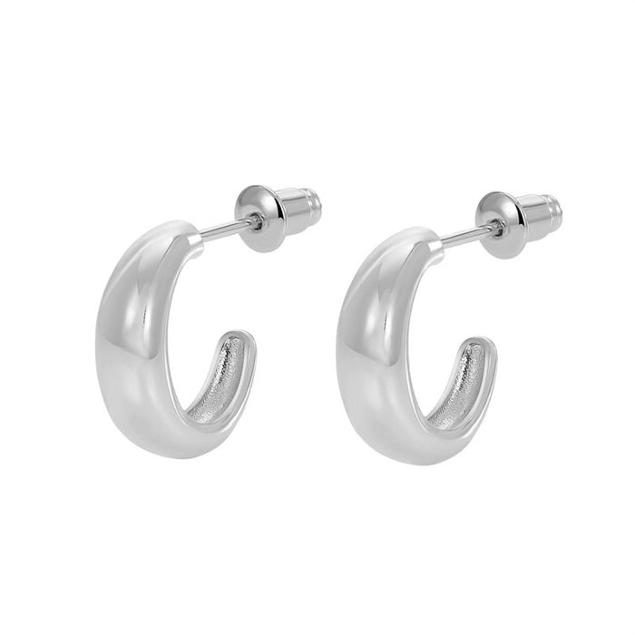 Wholesale Stainless steel geometric simple C-shaped earrings titanium steel design earrings earrings wholesale
