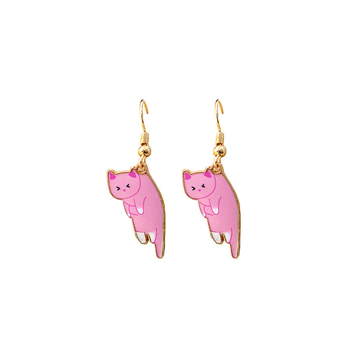 Wholesale Cute Kitten Animal Acrylic Earrings JDC-ES-MDD101