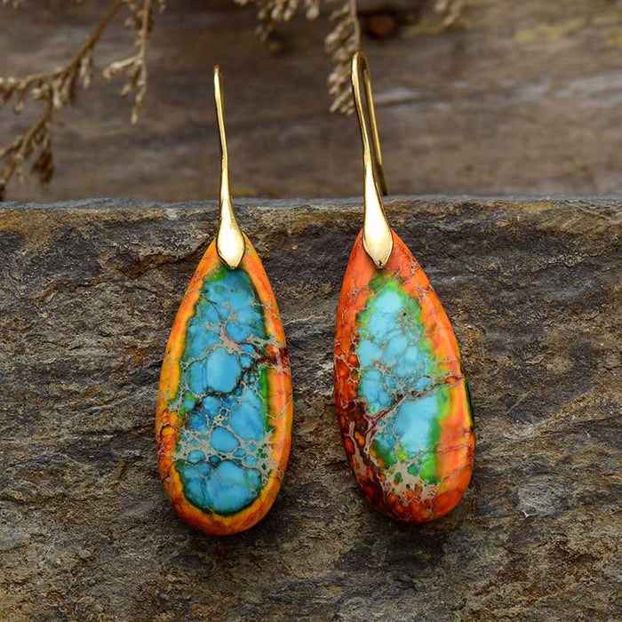 Wholesale   Emperor stone water drop pendant earrings jewelry jewelry earrings