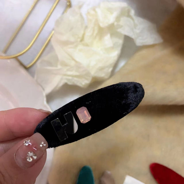 Wholesale fashion velvet imagination color diamond  texture hair accessories hairpin