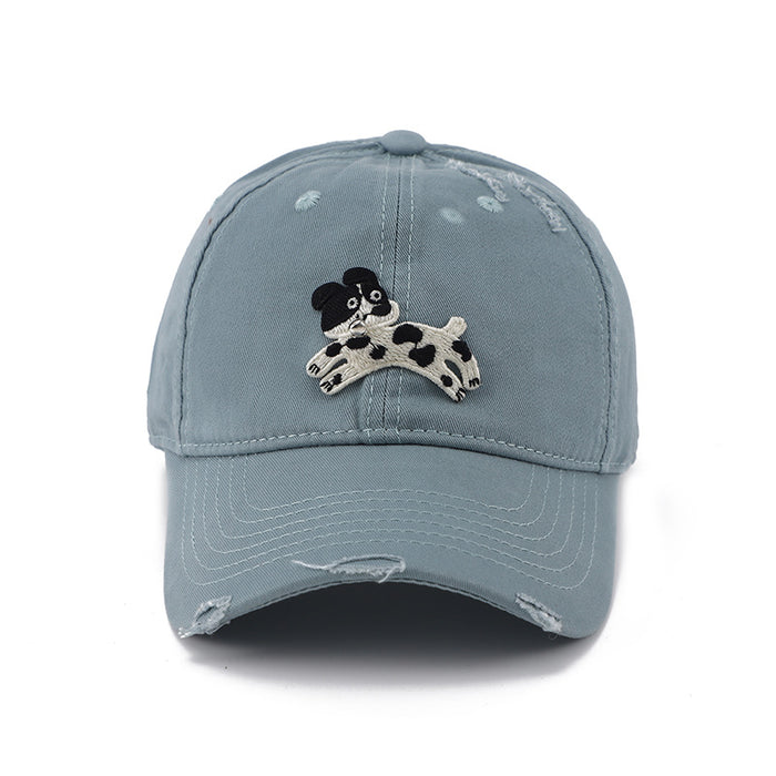 Wholesale Cute cartoon sticker duckbill hat, fashionable vintage soft top baseball cap
