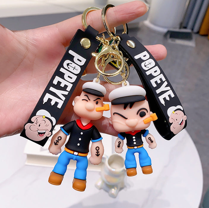 Wholesale Cartoon Anime Keychain Three-dimensional Soft Plastic Doll Pendant JDC-KC-NLu036