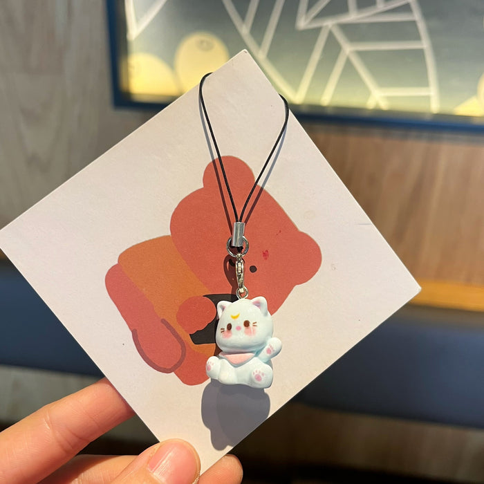 Wholesale New Cartoon Cute Kitten Phone Chain Keychain Student Girl Bag Pendant