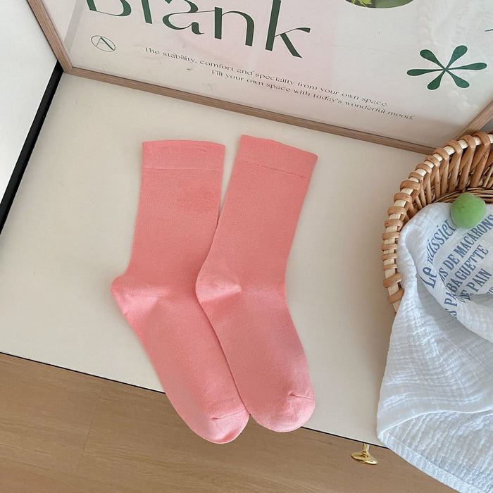 Wholesale White pile socks, mid tube socks, pure cotton, all cotton, elastic mouth socks, boneless long tube socks