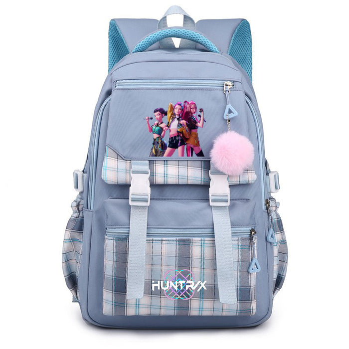 Wholesale K-pop printed large-capacity student backpack bags for middle and high school students.