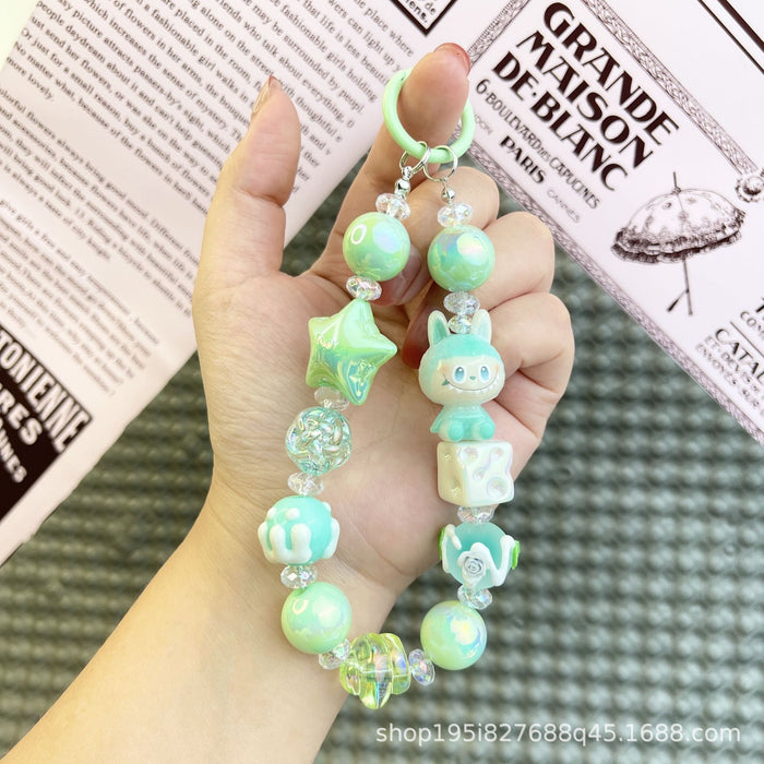 Wholesale Transparent Moon Bubble Girl Cute Hot Style Cute Mobile Phone Chain Keychain Bag Doll Pendant Accessories