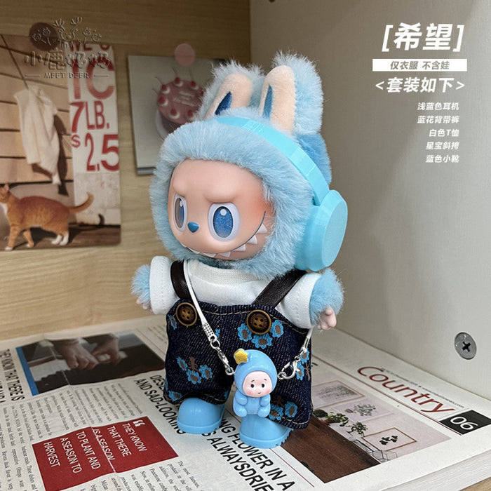 Wholesale Vinyl Doll Clothes Lucky  Clothes Trendy Cool Overalls