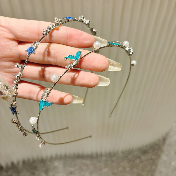 Wholesale  Hair Band Hair Tie Star Fishtail Headwear Pearl Headband Women's  Hair Card Hair Accessories for Women