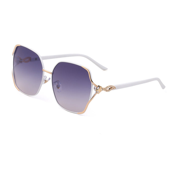 Wholesale large frame diamond Fox head polarized sunglasses women's large frame sunglasses women's  sunglasses