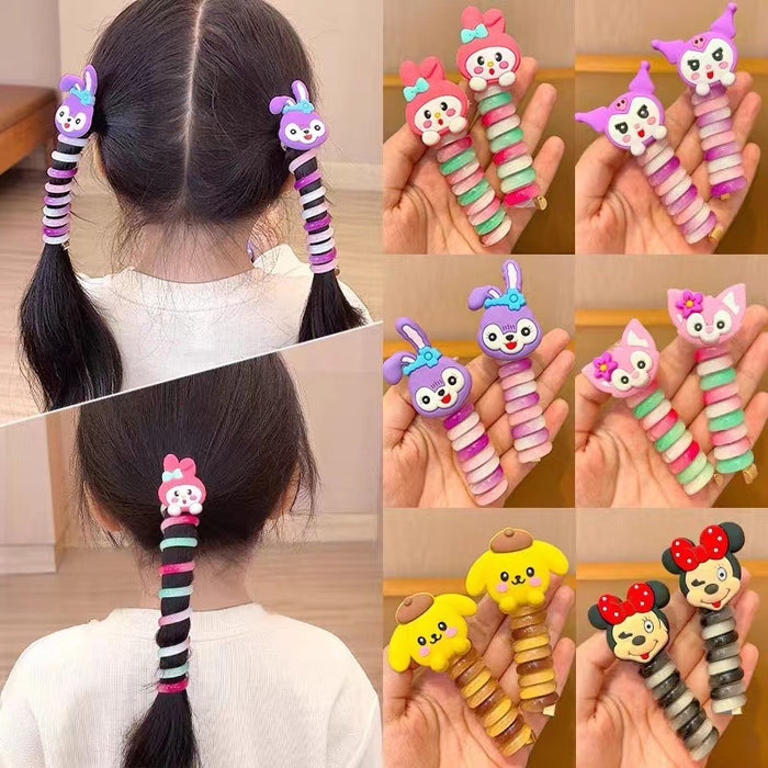 Wholesale Cute Cartoon Polyurethane Phone Cord Children's Hair Tie JDC-HS-Yiyan002