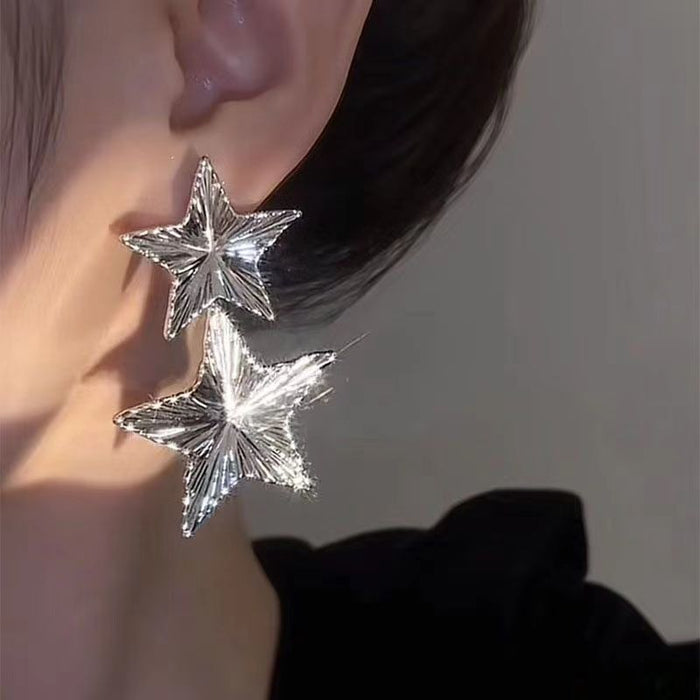 Wholesale Alloy Style Five-pointed Star Earrings JDC-ES-WuN006