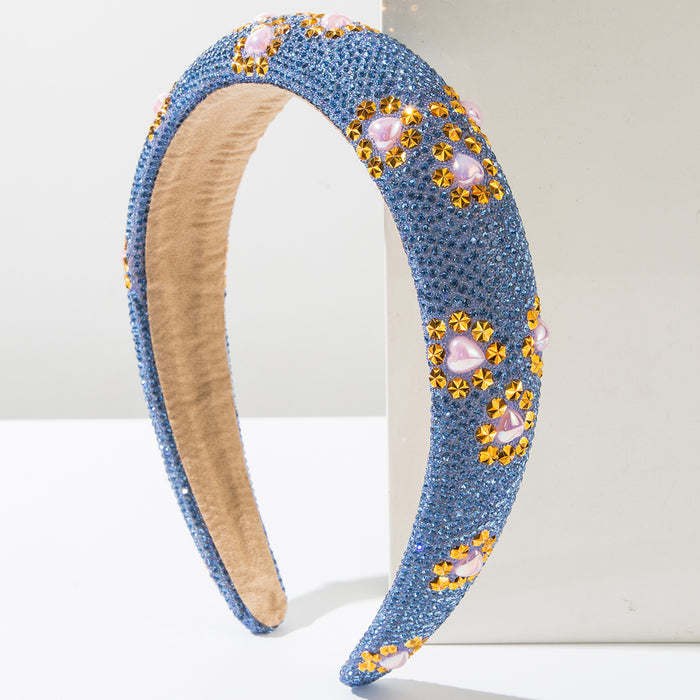 Wholesale Diamond-encrusted sponge height-enhancing headband