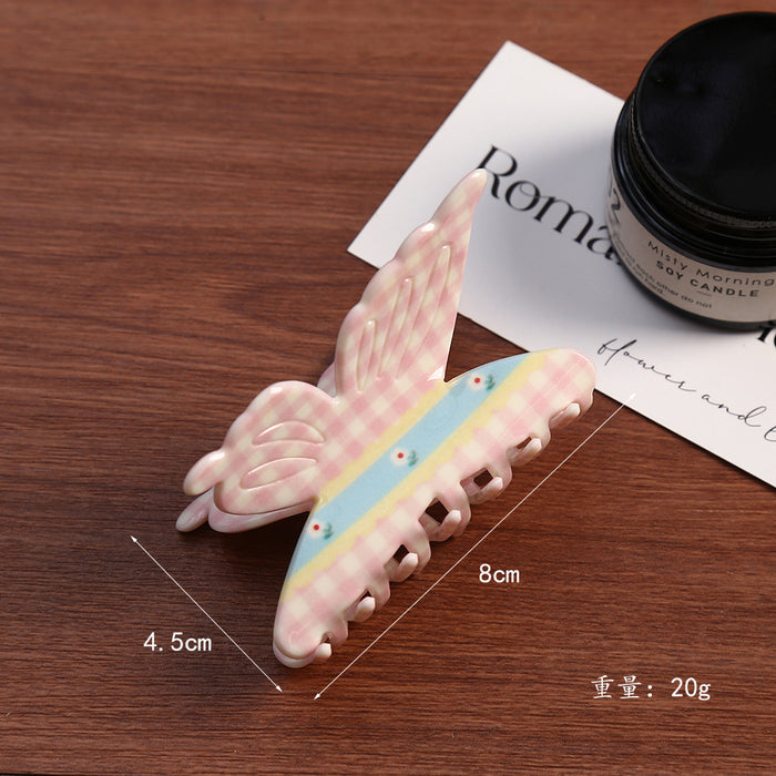 Wholesale Stylish Floral Acetate Shark Clip Hair Accessory Everyday Styling