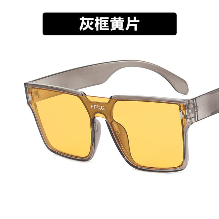Wholesale Personalized one-piece sunglasses, large frame sunglasses, super cool windproof glasses