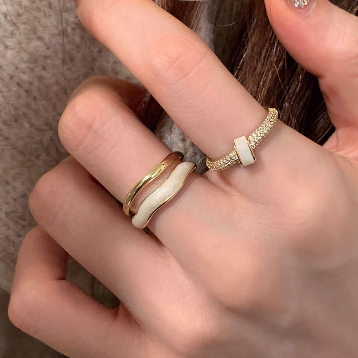 Wholesale Light luxury high-end temperament ring with niche design, index finger ring with adjustable opening, new product