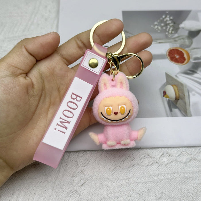 Wholesale Plush toy key pendant for couples, cute plush keychain cartoon