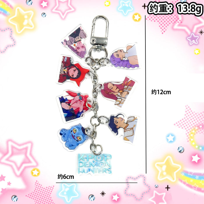 Wholesale 5pcs/ set Kpop Acrylic Keychain Bag Charm