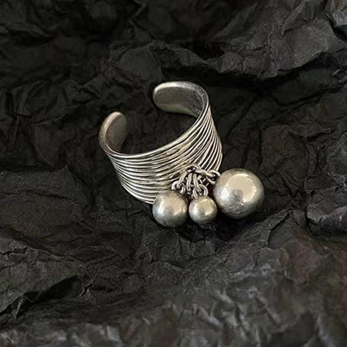 Wholesale Texture sense, vintage style, adjustable opening, bell ring, female niche design