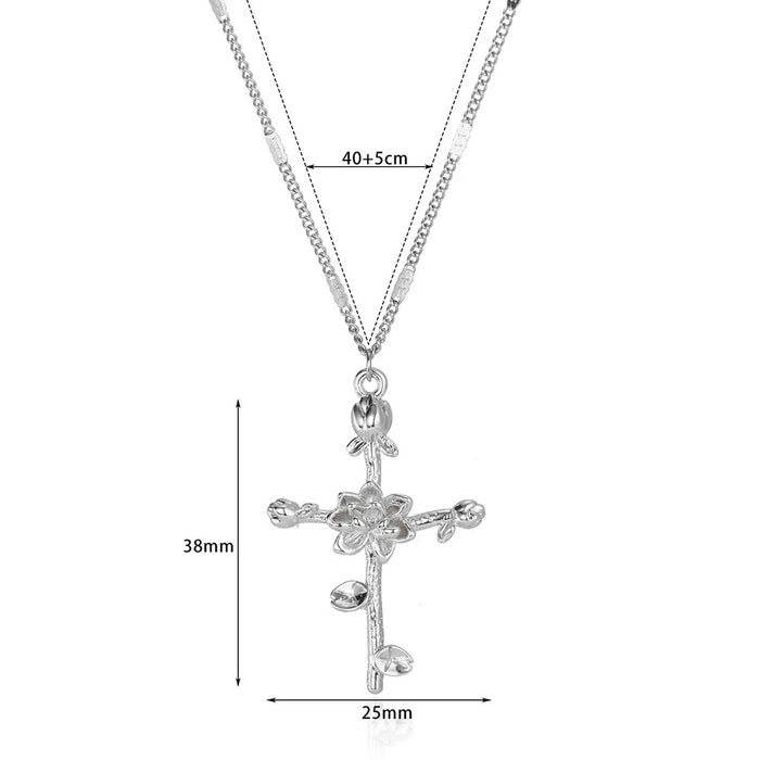 Wholesale Stainless Steel Flower Sunflower Necklace Minimalist Pendant Jewelry