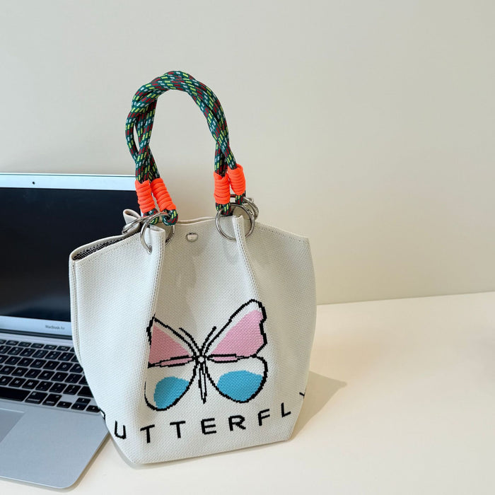 Wholesale Cartoon knitted bag large capacity vegetable basket