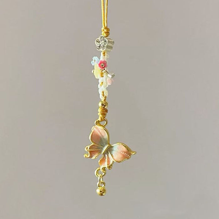 Wholesale Electroplated Alloy Blue Butterfly Flower Necklace - Everyday Fashion Accessory MOQ≥2