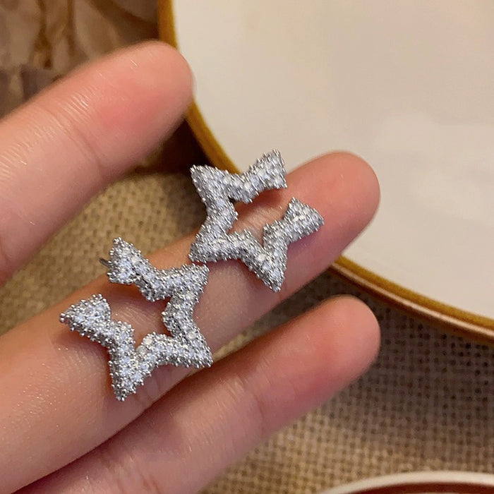 Wholesale star River dream diamond star earrings Women's earrings earrings summer