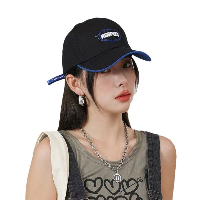 Wholesale Duck tongue hat, fashionable contrasting color series, retro curved brim baseball cap, soft top sunshade hat