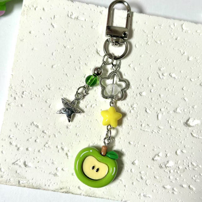 Wholesale Red Apple mobile phone lanyard bag decoration cute pendant keychain