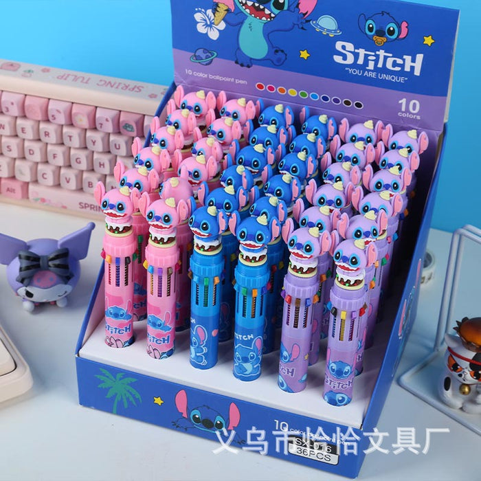 Wholesale Random Cartoon multi-color press ballpoint pen color pen stationery