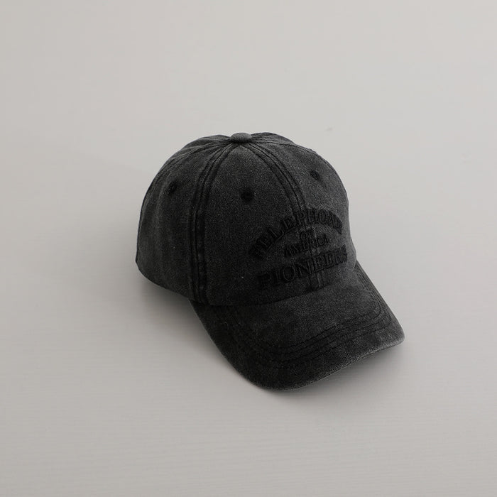 Wholesale American Retro Letter Kids Baseball Cap Navy Blue Sun Hat Fashion Accessory Cute Gift For Boys Girls Boutique Resale