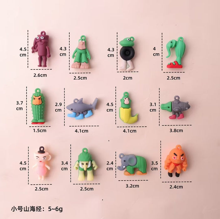 Wholesale Keychain Pendant Abstract Funny Wooden Stick People' s PVC Pendant