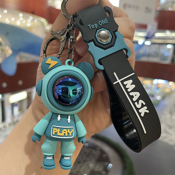 Wholesale Creative keychain, soft rubber figurine, key pendant, car bag decoration