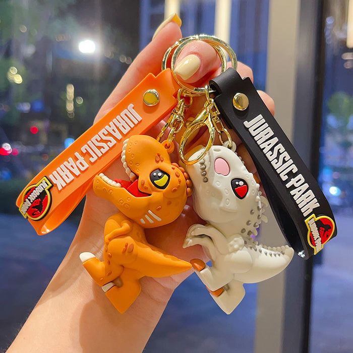 Wholesale Cartoon dinosaur keychain dinosaur cartoon doll car keychain small gift for men and women