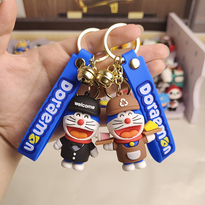 Wholesale  Cartoon  Cat  Keychain Car Key Couple Key Chain Bag Hanging Ornaments