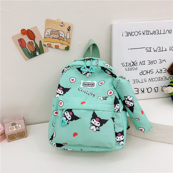Wholesale Cartoon printed backpack, cute casual graffiti pencil case, small backpack