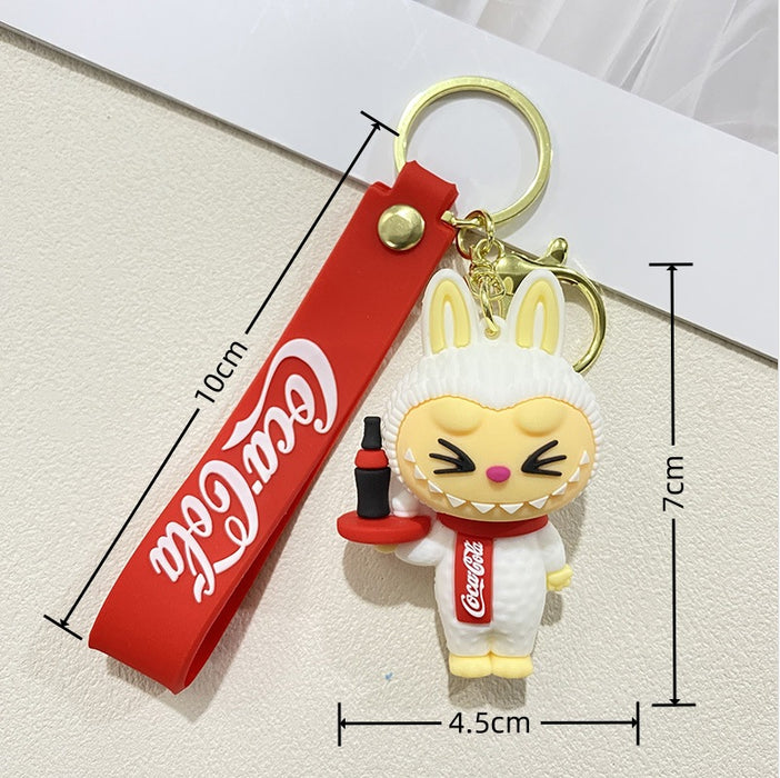 Wholesale Cartoon Cross-Dressing Little Sheep Keychain Silicone Doll Gift Car Keychain Pendant