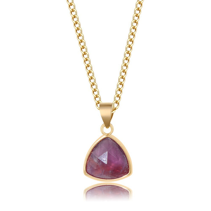Wholesale Triangular stone pendant necklace